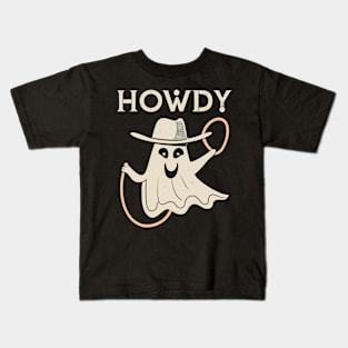 Howdy Ghost || Cute Halloween || Happy Ghost Kids T-Shirt